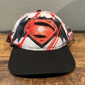 Dawn of Justice Superman Batman Red Trucker Hat Baseball Cap Adjustable Youth